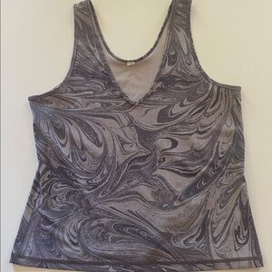 Athleta Transcend Tank Sumi Marble Size 6 (tag removed) EUC